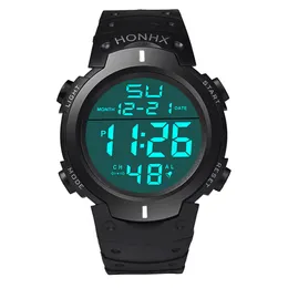2022 mężczyzn sportowy zegarek elektroniczny moda Waterproof Waterproof Men Boy Lcd Digital Stopwatch randka gumowa sport