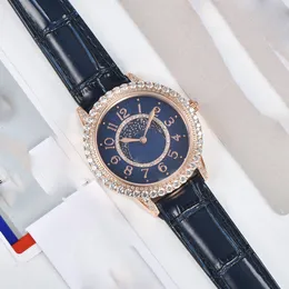 럭셔리 여성 시계 36mm 빈티지 시계 수입 운동 눈부신 별 날짜 다이아몬드와 함께 사파이어 크리스탈 시계 패션 선물