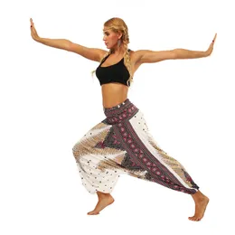 Amave calças femininas de ioga casual de ioga solta vintage folggy boho aladdin joggers calças largas modis streetwear spodnie damskie#30