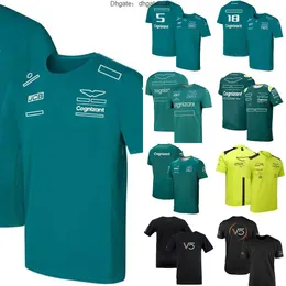 T-shirt della squadra F1 AstonMartins Tuta da corsa di Formula 1 T-shirt a maniche corte Summer Driver T-shirt verde ad asciugatura rapida Maglia oversize moda uomo