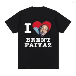 Erkek Tişörtleri Komik Brent Faiyaz T-Shirt Erkekler Giyim Moda Hip Hop Kısa Kollu Gömlek Vintage Gotik Büyük Boy Tişörtleri