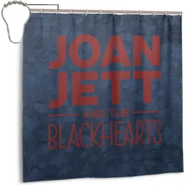 GVV Bathroom Decor Shower Curtain Joan Jett & The Blackhearts Durable Fabric Bath Curtain Waterproof Colorful Fans66x72 in168cmX12718