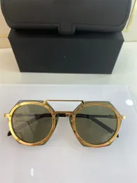 En iyi marka tasarım moda tarzı gölge steampunk vintage altıgen ayna güneş gözlüğü