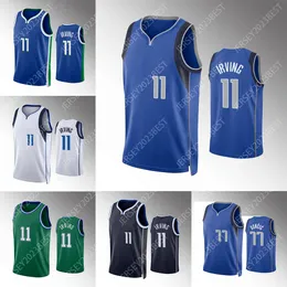 Maglia da basket Kyrie Irving 11 Stagione 2023-24 Luka blu 77 Doncic Uomo Donna Gioventù XS-4XL