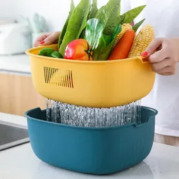 Plattor Nordiska korg i köket för att tvätta popuralitet Dubbel droppfrukt Ta emot Xiancai -bassänger Filter vatten lastad
