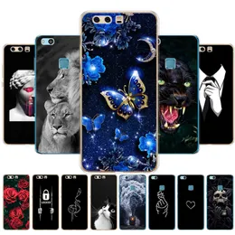Soft Phone Shell Case For Huawei P10 LITE Plus 2017 Oft TPU Silicon Back Cover 360 Full Protective Printing Transparent Coque