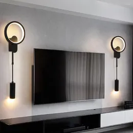 Wall Lamp Bedside Bedroom Nordic Simple Modern Corridor Aisle Strip Living Room Background