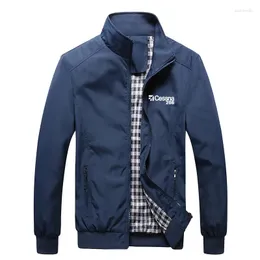 メンズジャケット良い服スタンディングカラー高品質のジャケット春秋の飛行機パイロットセスナ206マンコートファッション