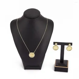 Necklace Earrings Set 2023 May Selling Accessories Coin Wedding Jewelry For Women Luxuy Copper High Quality