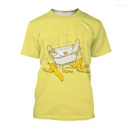 Herr t-skjortor roliga t-shirts frukter banan avokado 3d tryck streetwear män kvinnor avslappnad mode överdimensionerade skjorta barn tees toppar kläder