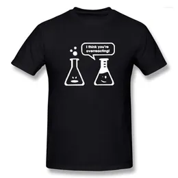 قمصان الرجال أعتقد أنك تبالغ في رد فعل الكيمياء المضحكة من الرجال القميص القصيرة الهيب هوب كبير الحجم