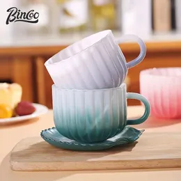 Set di tazzine e piattino da caffè Bincoo Creative Seashell - Tazza in vetro unica - 420 ml