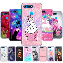 للحصول على شرف عرض 20 V20 Case Painted TPU Soft Silicon Back Phone Cover Huawei Capa Full 360 Protction Coque Pumper