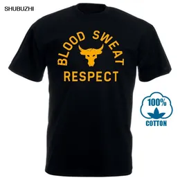 Men's T-Shirts Men'S Project Rock Blood Sweat Respect Graphic T-Shirt Men'S Fashion Short Sleeved Camisetas Slim Fit T-Shirts 230715