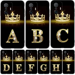 För Xiaomi 11t Case Pro Soft Xiaomi11t Mi 11 T 11TPRO Coque 6.67 tum Black TPU Case Gold Letters