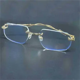 Clear Eye Frames Men Rimless Carter Metal Designer Recept