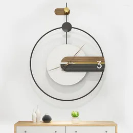 Relógios de parede Luz Luxo Estilo moderno Relógio Sala de estar Casa Minimalista Criativo