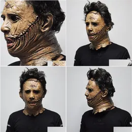 Party Masks Texas Chainsaw Massacre Leatherface Masks Latex Scary Movie Halloween Cosplay Costume Party Event Props Toys Carnival 285w