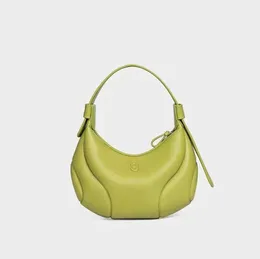 KUNOGIGI Bolsa de Beisebol Guno Gigi Grande Axila Pequena Feminina Ombro Bolsa Transversal Meia Lua Axilar Couro Verdadeiro Clutch de Luxo Bolsa Commuter