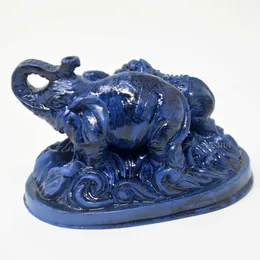 Ashtrays Feng Shui Blue Elephant 및 Rhinoceros 보호를위한 Feng Shui Home Decor x0627