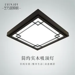 Taklampor japansk stil delikat hantverk träram ljus ledande luminarias para sala dimning lampa214m