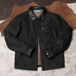 Masculino Jaqueta de Couro Casaco de Pele Locomotive Streetwears Estilo Man Shirt Thick Designer Jackets Outwears Tops Coats