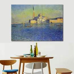 Impresjonistów Canvas Art San Giorgio Maggiore Claude Monet Malarstwo olejne ręcznie robiony krajobraz Nowoczesny wystrój sypialni