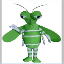 2019 Costume della mascotte della zanzara verde di Halloween Cartone animato Estate skeeter Personaggio a tema anime Festa di carnevale di Natale Fantasia 202o