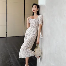 New S-elf-Portrait Crystal Lace Midi Dress