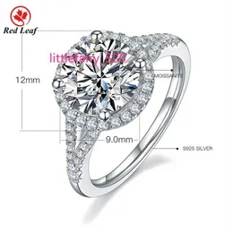 Bagues de bande bijoux Redleaf personnalisé 925 bague de fiançailles de mariage en argent Sterling diamant Moissanite