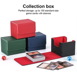 Utomhusspel Aktiviteter Trading Card Deck Storage Box Stora kapacitet Portable Organizer Game Case Container Supply Children GRÖN 230715