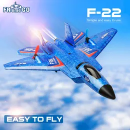 Electric/RC Aircraft FREMEGO F22 RC Plane SU-27 Remote Control Fighter 2.4G RC Aircraft EPP Foam RC Airplane Helicopter Children Toys Gift 230715