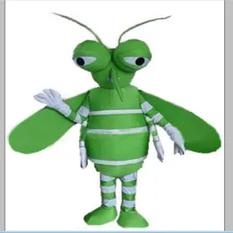 2019 Costume della mascotte della zanzara verde di Halloween Cartone animato Estate skeeter Personaggio a tema anime Natale Festa di carnevale Fantasia 309q