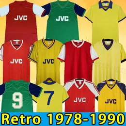 Henry Bergkamp Mens Retro Soccer Jerseys V. Persie Vieira Merson Adams Football Shirt Uniforms 82 83 84 86 88 90 1978 1982 1983 1984 1988 1990 Wright