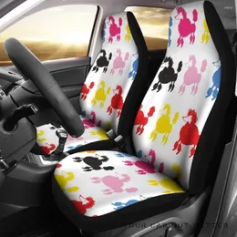 مقعد السيارة يغطي Poodle Dogs الحيوانات الأليفة حزمة 2 غطاء واقية أمامي عالمي