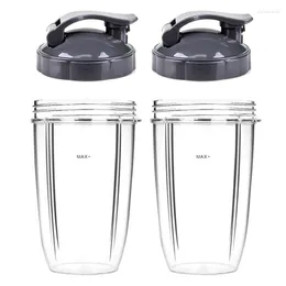 Blender 24oz 컵은 Nutri 600W 900W Juicer Mixer 부품의 뚜껑으로 가기 위해 플립 탑이있는 24oz 컵입니다.