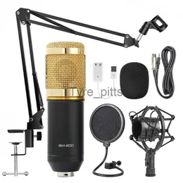 Mikrofoner BM800 Studio Microphone Recording Bundle Professional Room Microphone For Webcast Live Studio Recording Singing Broad X0717