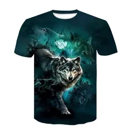 Summer 3D Cool Style Teen Wolf Men T-shirt Ciekawe zwierzęce graficzne T-koszulki