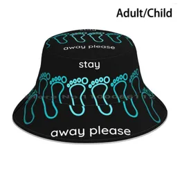 Berets Stay 6 Feet Away Please | Social Distancing Mask Reusable Washable Unisex Bucket Hat Sun Cap Bath Beauty Personal Care