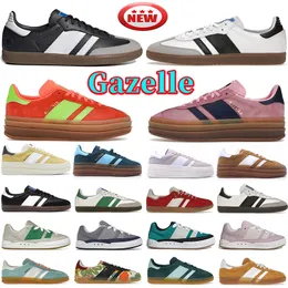 2023 Gazelle Bold Pink Glow Designer Shoes Adimatic Men women Platform sneakers Low Top Leather Trainers Vegan WHite Gum velvet mens sports Indoor Suede Casual shoe