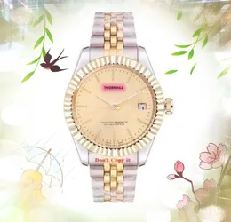 Modne męskie modele zegarki 40 mm mrożone trzy szwy designerski kwarc ruch zegar ze stali nierdzewnej Rose złoto srebrne srebrne data gatunku Montre de lukse prezenty