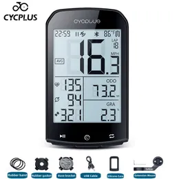 자전거 컴퓨터 Cycplus M1 자전거 컴퓨터 GPS 무선 주행 거리계 산악 자전거 도로 사이클로 컴퓨터 속도계 사이클링 케이던스 심박수 센서 230716