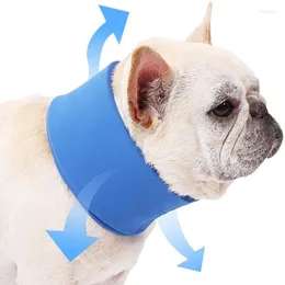 犬の首輪冷却ネックラップ落ち着く通気性クールなスカーフ夏のバンダナアイスビブ屋外旅行のための小さなミディアムペット供給