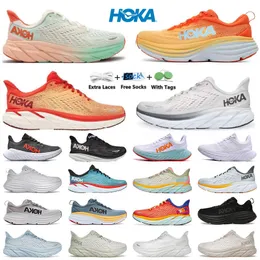 2023 Hoka One Running Shoes Hokas Bondi 8 Carbono X2 Clifton Challenger Atr 6 Mulheres Homens Low Top Mesh Treinadores Triplo Branco na Nuvem Kawana Sports Sneakers Tamanho 36-45