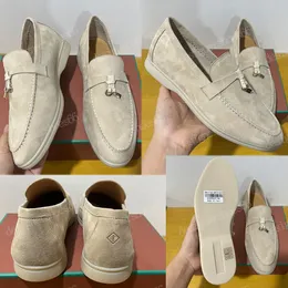 Summer Walk Loafers womens brand single shoes bean shoes casual shoes spring summer seasons with signature logo on upper cashmere material flats bottomed loafers