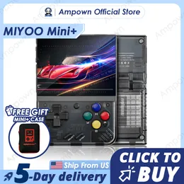 Портативные игровые игроки Miyoo Mini Plus Портуальная ретро -ручная работа консоль V2 Mini IPS Classic Video Game Console Linux Система детской подарок 230715