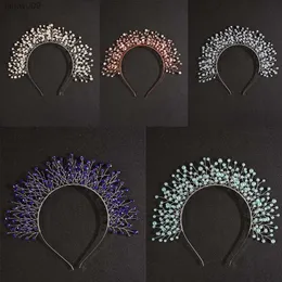 Cocar de casamento de cristal na moda Preal coroa de noiva acessórios de cabelo de dama de honra tiaras acessórios de cabelo de casamento feitos à mão L230704