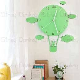 Wall Clocks Minimalist Rural Clock Living Room Large Silent Wooden Modern Design Reloj Pared Grande Home Decor LL50WC