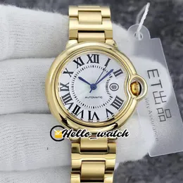 33mm V2 W2BB0002 W2BB0023 Fashion Lady Watches Japan NH05 NH06 Womens Watch White Texture Dial 18K Gold Steel Bracelet Sapphire WR210U