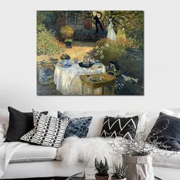 Famous Paintings by Claude Monet The Luncheon Ii Impressionist Landscape Hand Painted Oil Artwork Home Decor